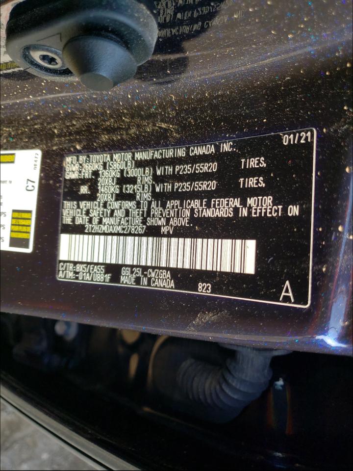 Photo 10 from auction – 2021 LEXUS RX 350 with VIN 2T2HZMDAXMC278267