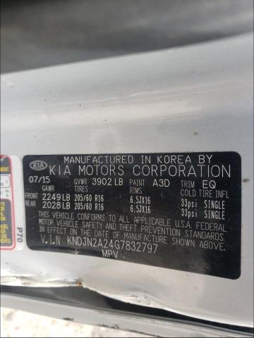 Photo 10 from auction – 2016 KIA SOUL with VIN KNDJN2A24G7832797