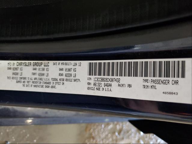Photo 10 from auction – 2012 CHRYSLER 200 TOURIN with VIN 1C3CCBBG9CN307432