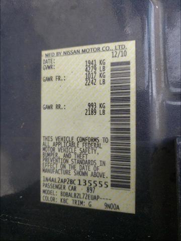 Photo 10 from auction – 2011 NISSAN ALTIMA BAS with VIN 1N4AL2AP2BC135555