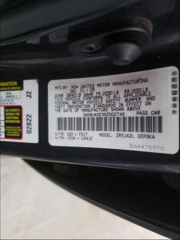 Photo 10 from auction – 2009 TOYOTA COROLLA BA with VIN 1NXBU40E39Z002746