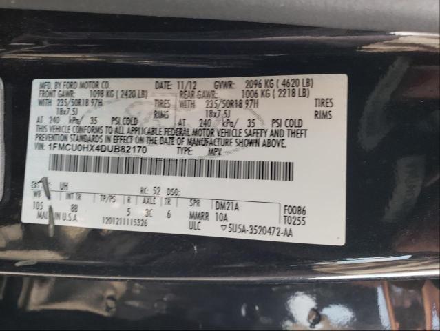 Photo 10 from auction – 2013 FORD ESCAPE SEL with VIN 1FMCU0HX4DUB82170