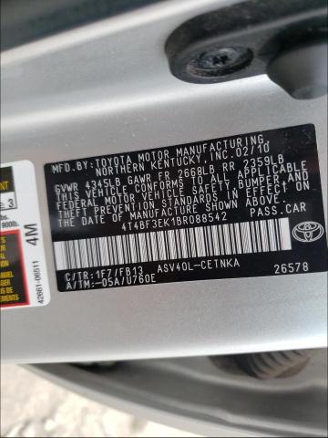 Photo 10 from auction – 2011 TOYOTA CAMRY BASE with VIN 4T4BF3EK1BR088542