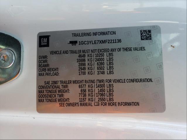 Photo 10 from auction – 2021 CHEVROLET SILVERADO with VIN 1GC3YLE7XMF221136