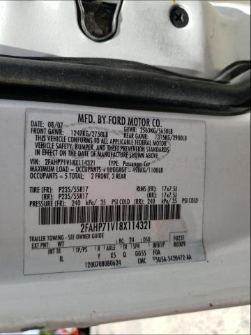 Photo 10 from auction – 2008 FORD CROWN VICT with VIN 2FAHP71V18X114321