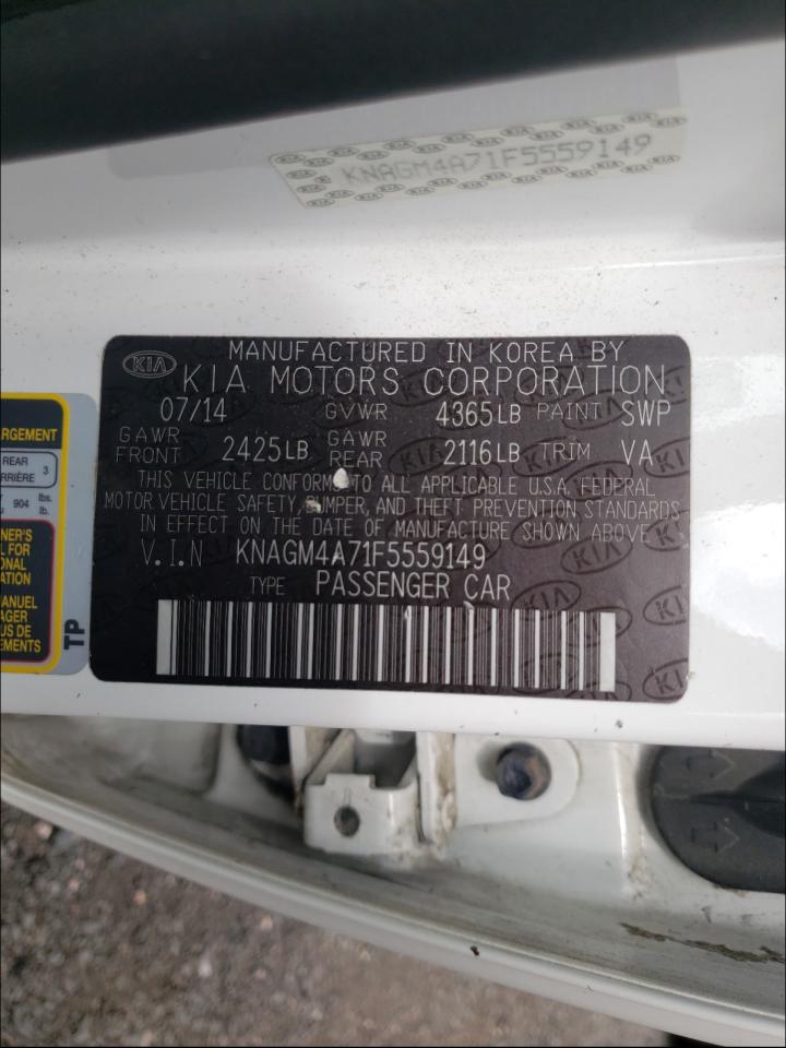 Photo 19 from auction – 2015 KIA OPTIMA LX with VIN KNAGM4A71F5559149
