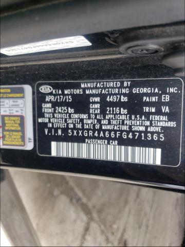 Photo 10 from auction – 2015 KIA OPTIMA SX with VIN 5XXGR4A66FG471365