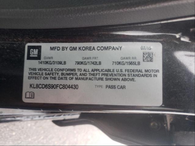 Photo 10 from auction – 2015 CHEVROLET SPARK 1LT with VIN KL8CD6S90FC804430