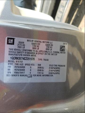 Photo 10 from auction – 2012 CHEVROLET SILVERADO with VIN 1GCRKSE74CZ291976