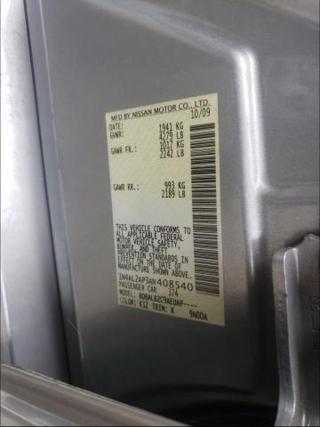 Photo 10 from auction – 2010 NISSAN ALTIMA BAS with VIN 1N4AL2AP3AN408540