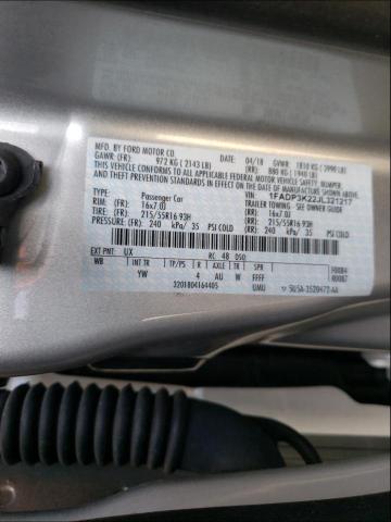 Photo 10 from auction – 2018 FORD FOCUS SE with VIN 1FADP3K22JL321217