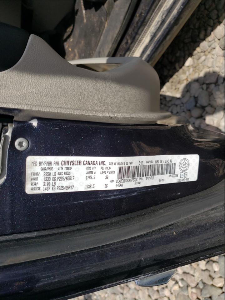 Photo 10 from auction – 2013 CHRYSLER TOWN & COU with VIN 2C4RC1BG0DR675728