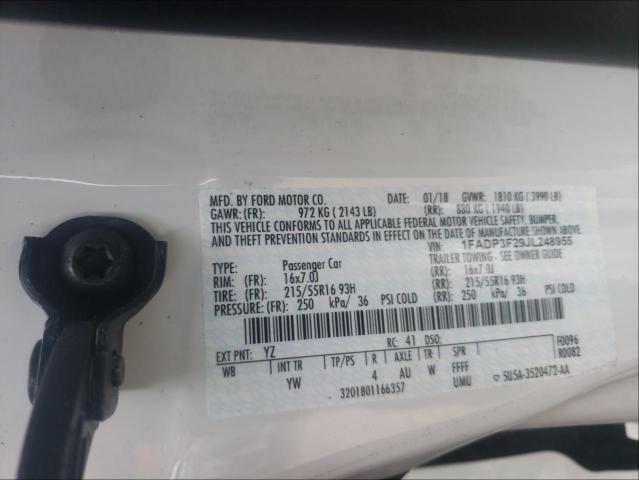 Foto 10 de la subasta – 2018 FORD FOCUS SE con VIN 1FADP3F29JL248955
