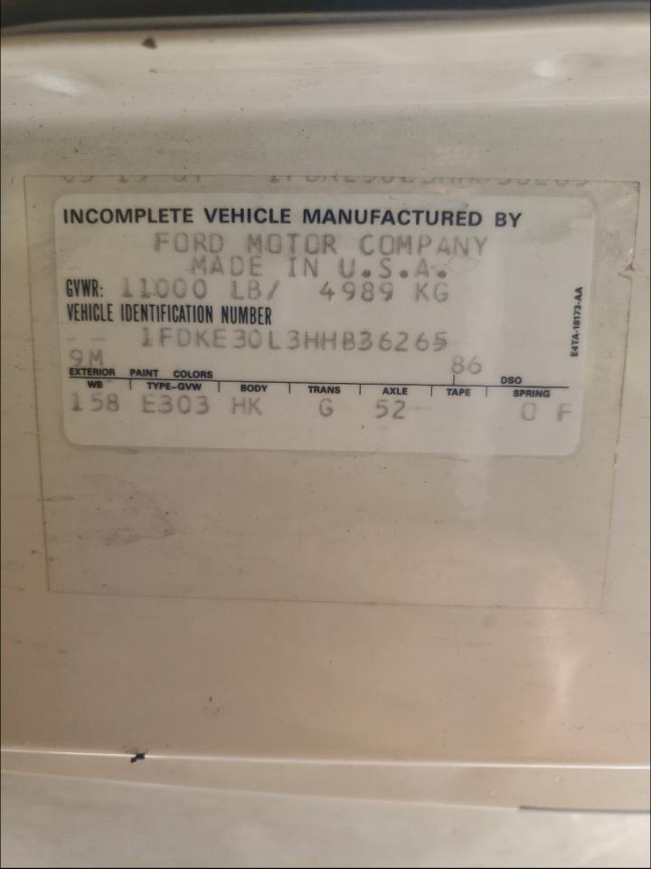 صورة رقم 10 من المزاد - 1987 COACH CRUSADER مع VIN 1FDKE30L3HHB36265