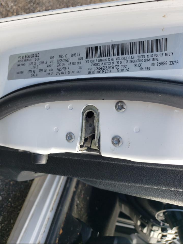 Photo 10 from auction – 2018 RAM 1500 SLT with VIN 1C6RR6GG5JS298772