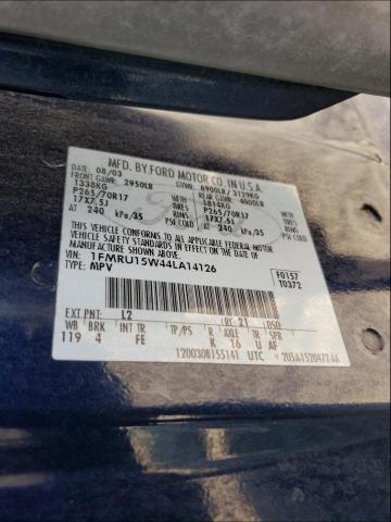 Photo 10 from auction – 2004 FORD EXPEDITION with VIN 1FMRU15W44LA14126