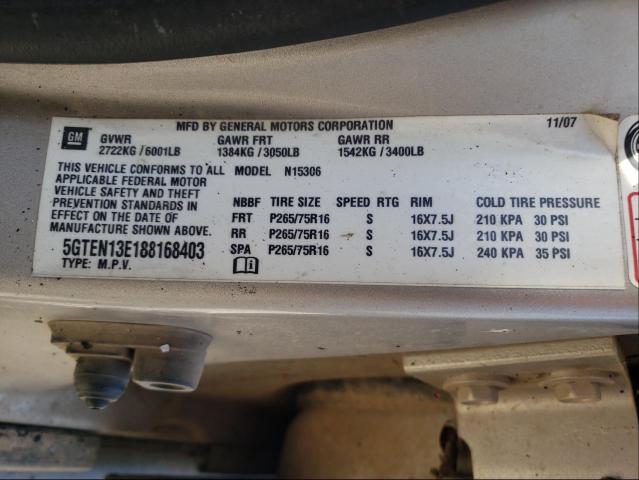 Photo 10 from auction – 2008 HUMMER H3 with VIN 5GTEN13E188168403