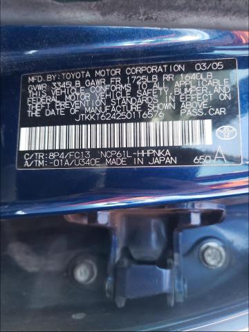 Photo 10 from auction – 2005 TOYOTA SCION XA with VIN JTKKT624250116576