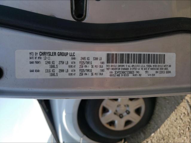 Photo 10 from auction – 2012 DODGE JOURNEY SE with VIN 3C4PDCAB0CT238829