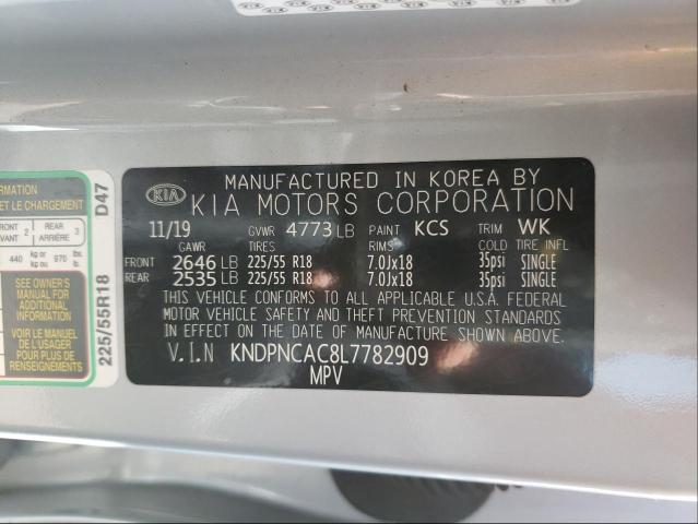 Photo 10 from auction – 2020 KIA SPORTAGE E with VIN KNDPNCAC8L7782909