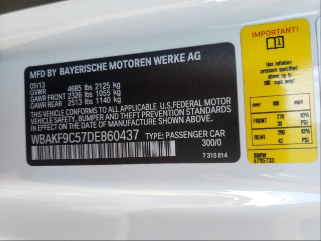 Photo 10 from auction – 2013 BMW 335 XI with VIN WBAKF9C57DE860437
