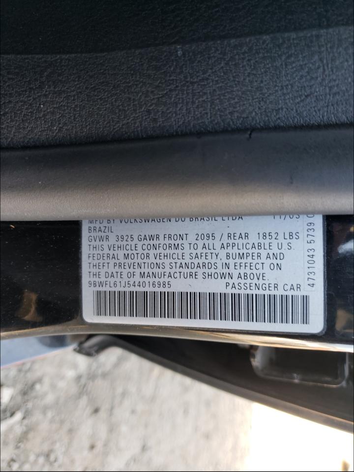 Photo 10 from auction – 2004 VOLKSWAGEN GOLF GL with VIN 9BWFL61J544016985