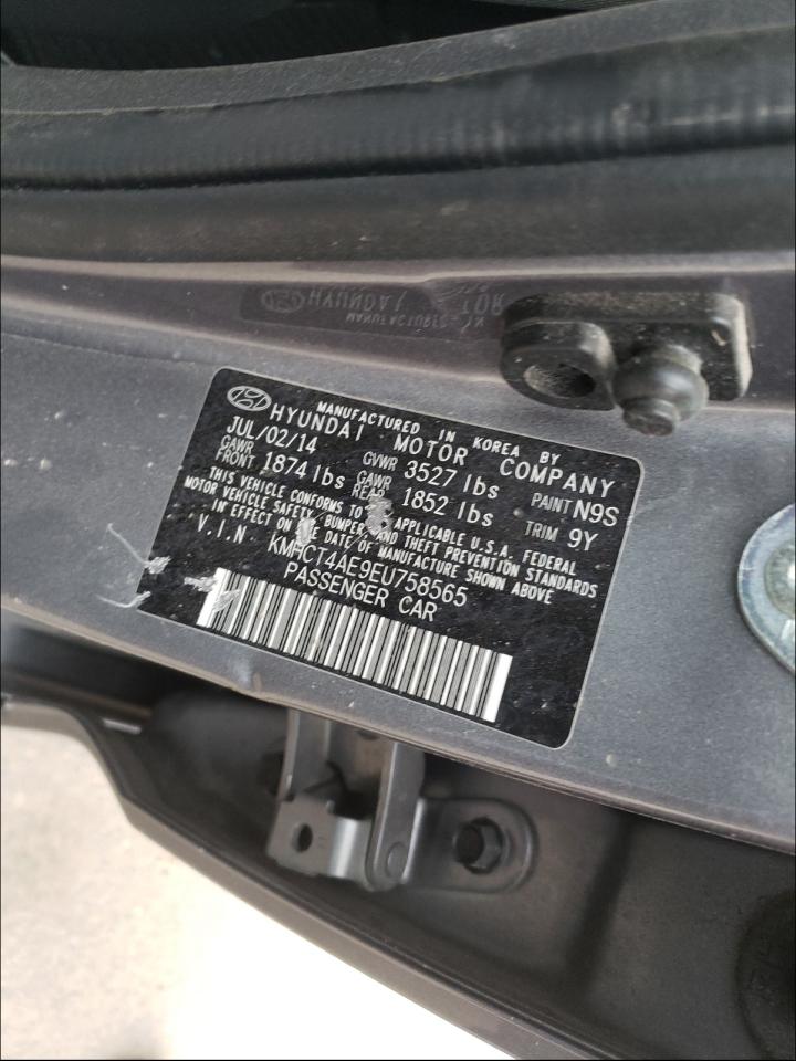 Photo 10 from auction – 2014 HYUNDAI ACCENT GLS with VIN KMHCT4AE9EU758565
