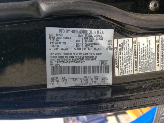 Photo 10 from auction – 2003 FORD EXPLORER X with VIN 1FMZU63K23ZA36537