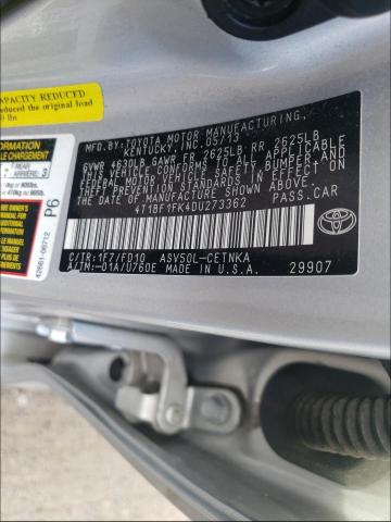 Photo 10 from auction – 2013 TOYOTA CAMRY L with VIN 4T1BF1FK4DU273362