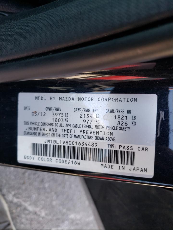Photo 10 from auction – 2012 MAZDA 3 I with VIN JM1BL1V80C1634489