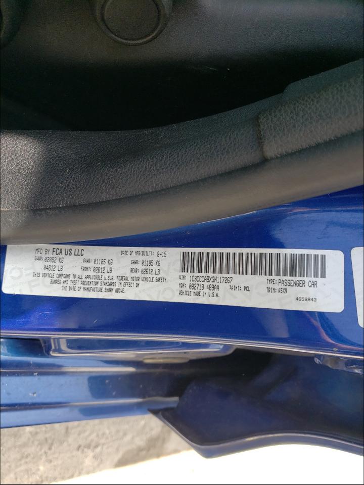 Photo 10 from auction – 2016 CHRYSLER 200 LIMITE with VIN 1C3CCCABXGN117267