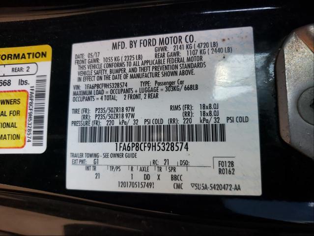 Photo 10 from auction – 2017 FORD MUSTANG GT with VIN 1FA6P8CF9H5328574