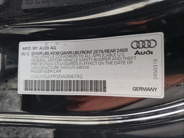 Photo 10 from auction – 2013 AUDI S5 PRESTIG with VIN WAUVGAFR3DA006742