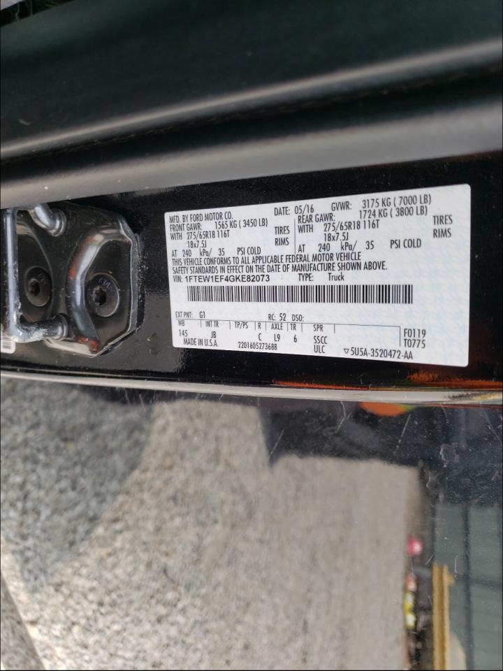 Photo 10 from auction – 2016 FORD F150 SUPER with VIN 1FTEW1EF4GKE82073