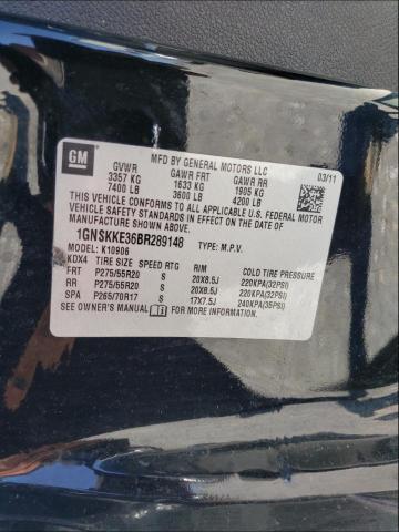 Photo 10 from auction – 2011 CHEVROLET SUBURBAN K with VIN 1GNSKKE36BR289148