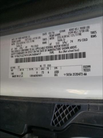 Photo 10 from auction – 2016 FORD TRANSIT T- with VIN 1FBZX2ZMXGKA88417