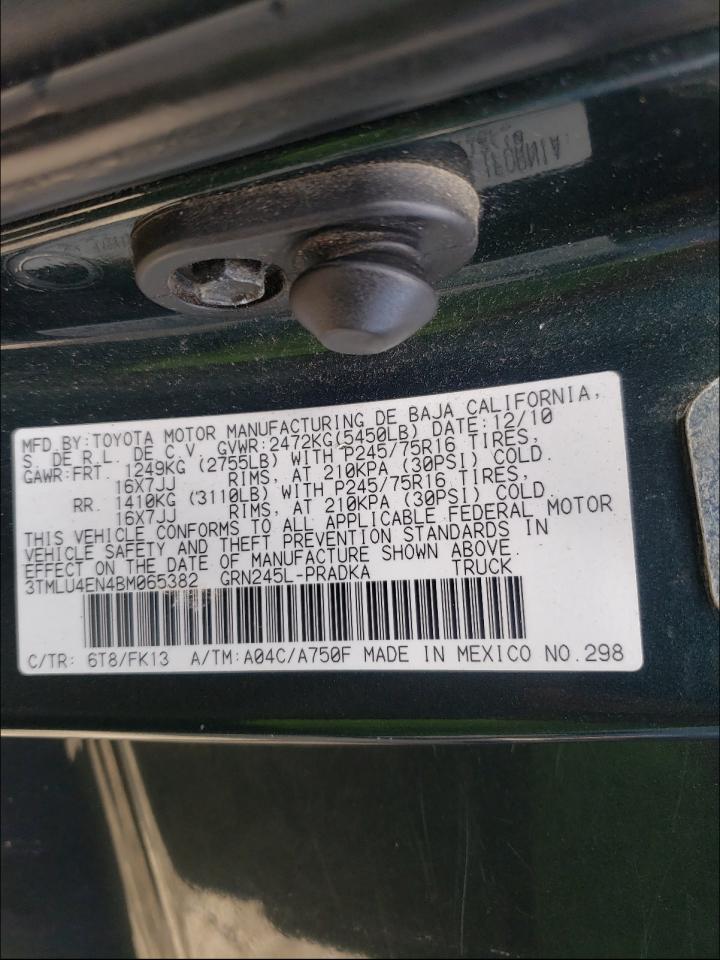 Photo 10 from auction – 2011 TOYOTA TACOMA DOU with VIN 3TMLU4EN4BM065382