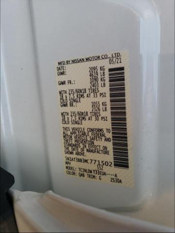 Photo 10 from auction – 2021 NISSAN ROGUE SV with VIN 5N1AT3BB3MC771502