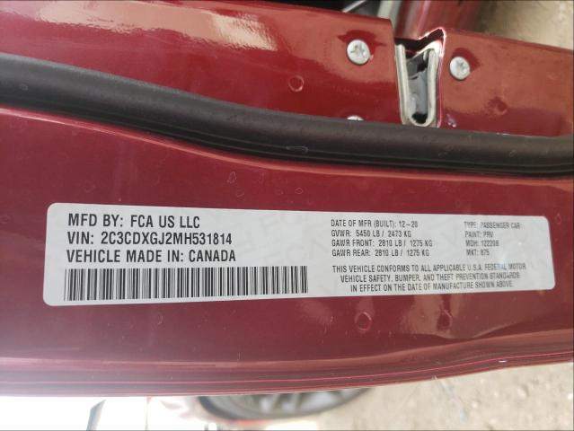 Photo 10 from auction – 2021 DODGE CHARGER SC with VIN 2C3CDXGJ2MH531814