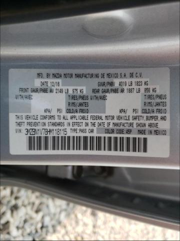 Photo 10 from auction – 2017 MAZDA 3 TOURING with VIN 3MZBN1V78HM118115