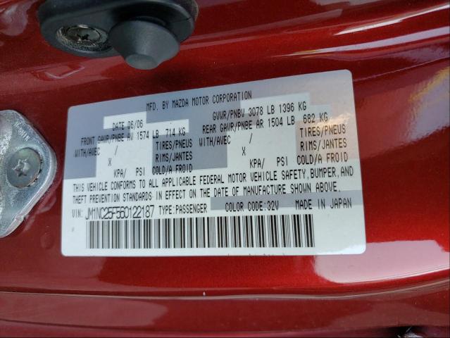 Photo 10 from auction – 2006 MAZDA MX-5 MIATA with VIN JM1NC25F560122187