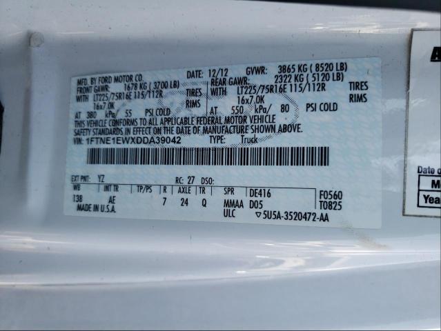 Photo 10 from auction – 2013 FORD ECONOLINE with VIN 1FTNE1EWXDDA39042