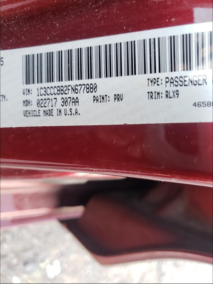 Photo 10 from auction – 2015 CHRYSLER 200 S with VIN 1C3CCCBB2FN677880