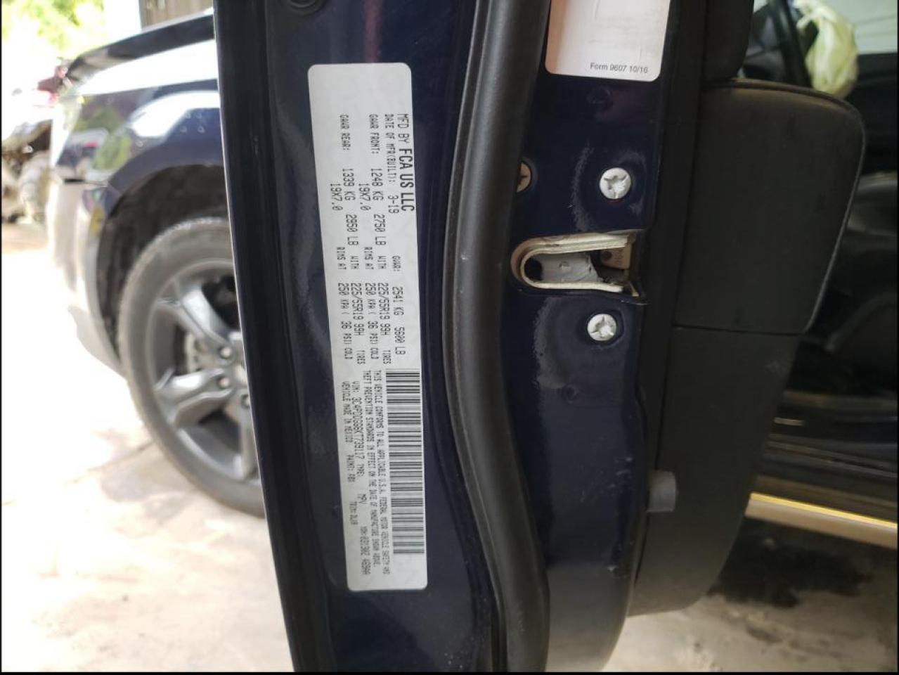 Photo 10 from auction – 2019 DODGE JOURNEY CR with VIN 3C4PDDGG6KT739117