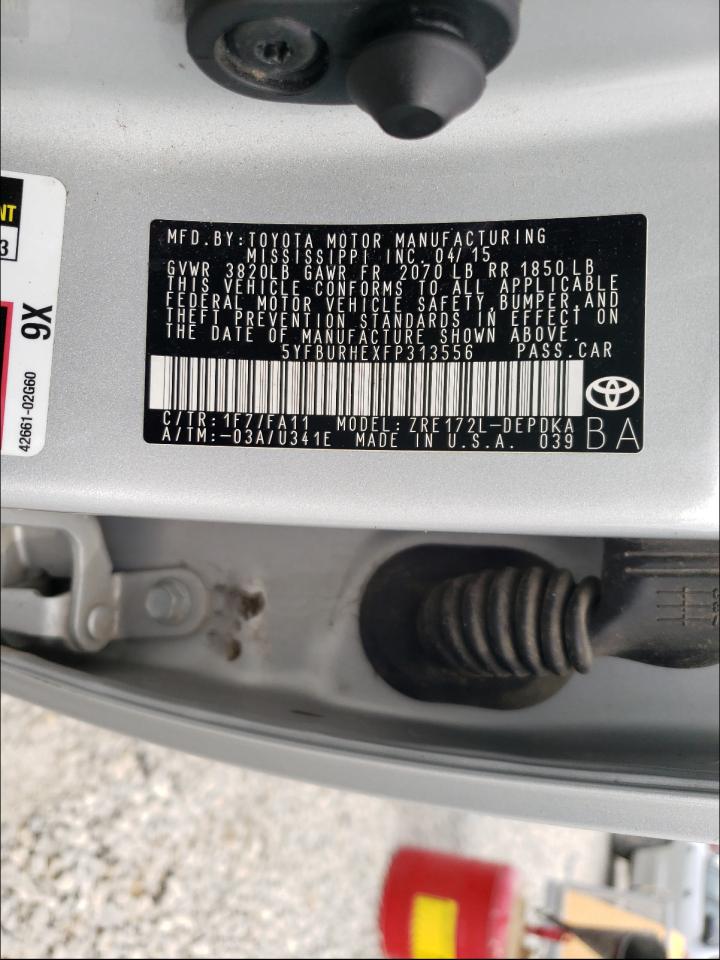 Photo 10 from auction – 2015 TOYOTA COROLLA L with VIN 5YFBURHEXFP313556