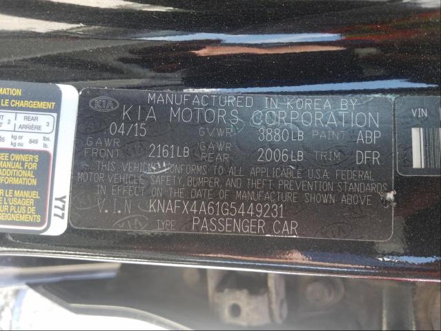 Photo 10 from auction – 2016 KIA FORTE LX with VIN KNAFX4A61G5449231