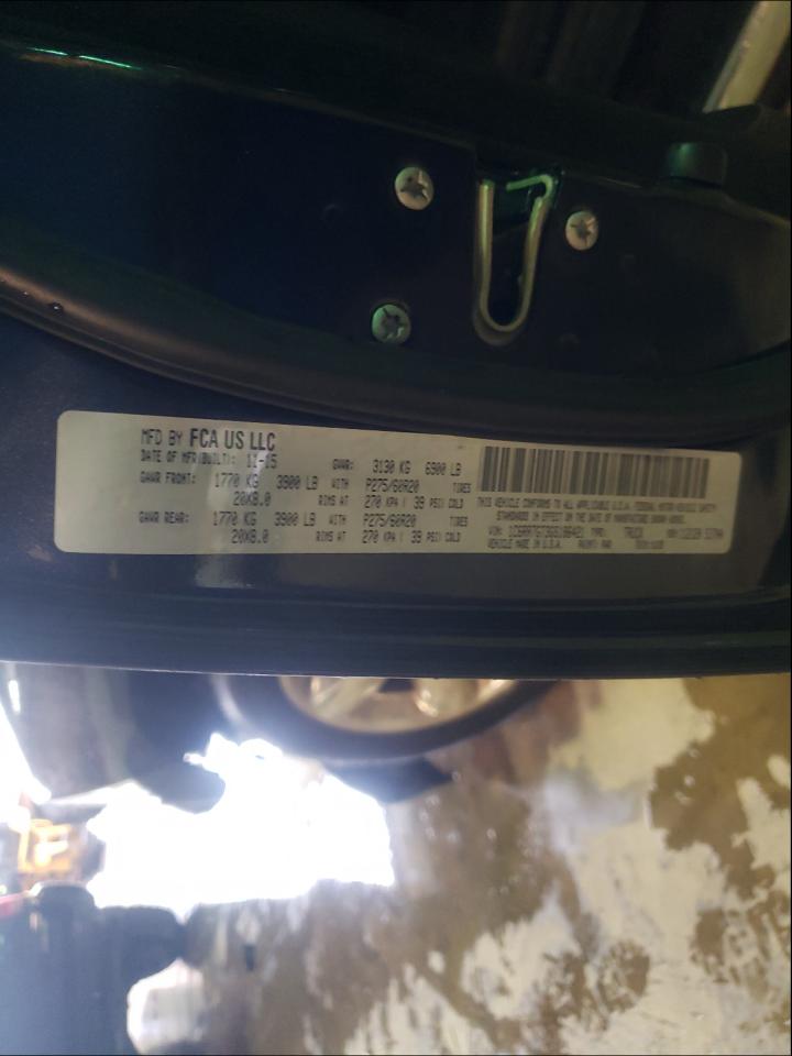 Photo 10 from auction – 2016 RAM 1500 SLT with VIN 1C6RR7GT3GS186421