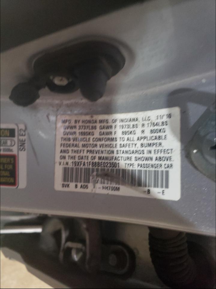 Photo 10 from auction – 2011 HONDA CIVIC EX with VIN 19XFA1F88BE023501