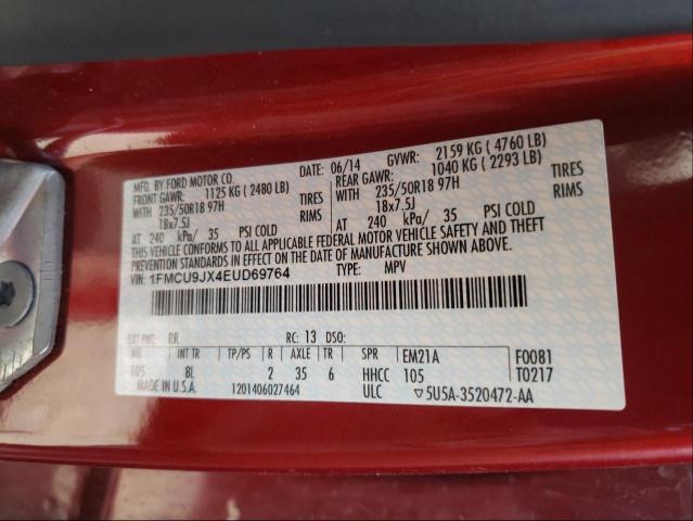 Photo 10 from auction – 2014 FORD ESCAPE TIT with VIN 1FMCU9JX4EUD69764