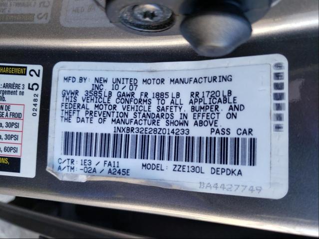 Photo 10 from auction – 2008 TOYOTA COROLLA CE with VIN 1NXBR32E28Z014233